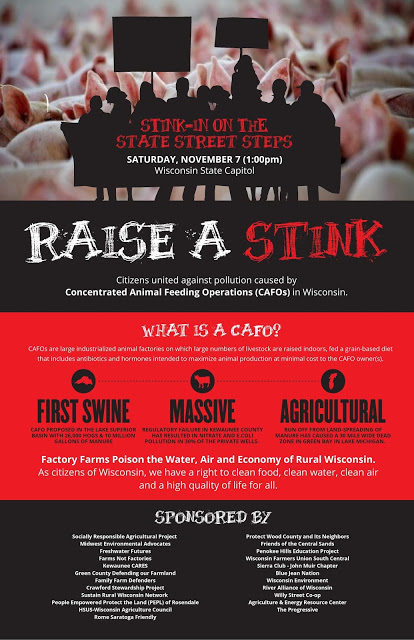 Raise A Stink Poster at Wisconsin Capitol